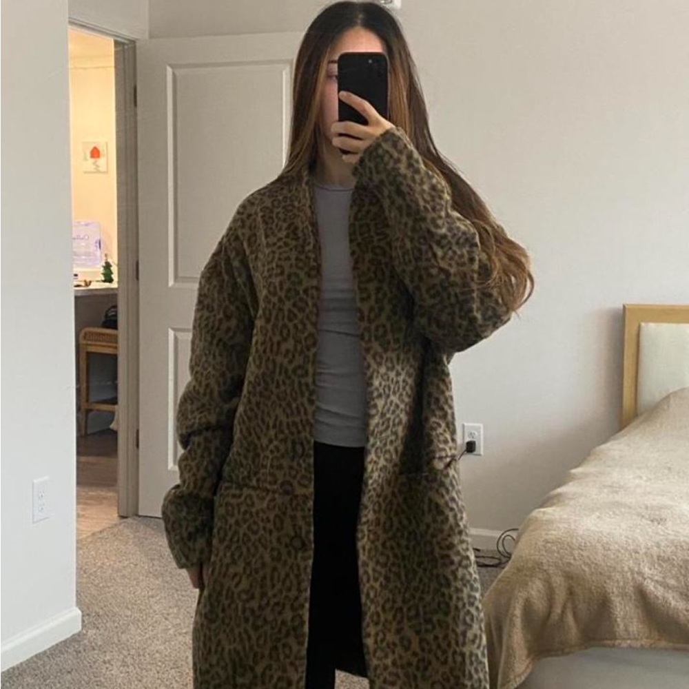 Leopard Print Women's Coat